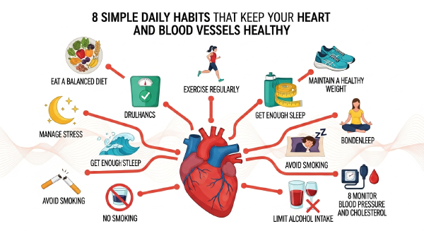 8 Simple Daily Habits That Keep Your Heart and Blood Vessels Healthy